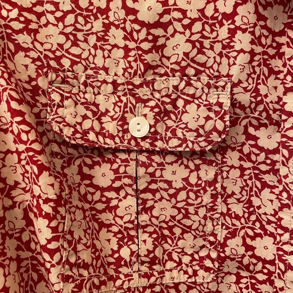 Lucky Brand Floral Print Cotton Button Down Shirt Size Small - Picture 4 of 7